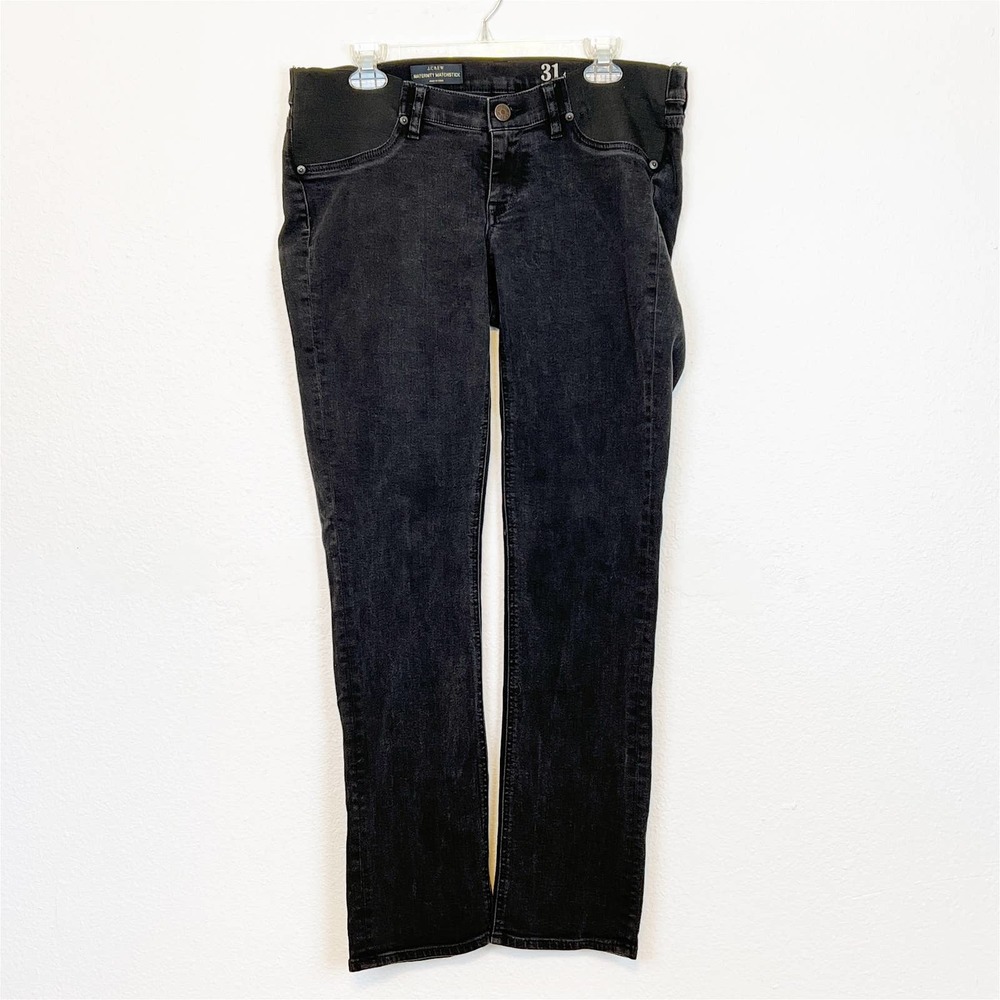 J. Crew Maternity Matchstick Jeans Black 31 Tall